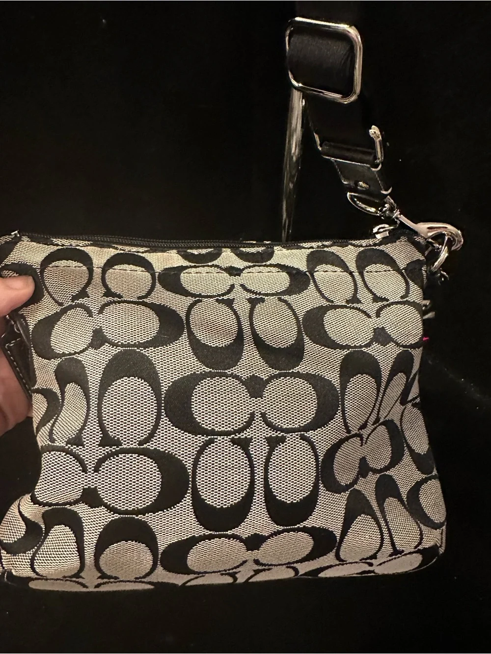 Coach #182 Penelope Signature Swingpack/Jacquard Crossbody with Turn-Lock Pocket